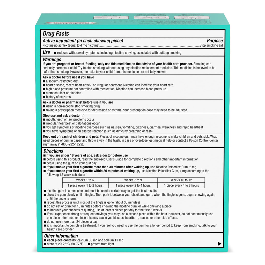Amazon Basics Coated Nicotine Polacrilex Gum 4 mg, Ice Mint Flavor, Stop Smoking Aid, 160 Count (Previously Amazon Basic Care)