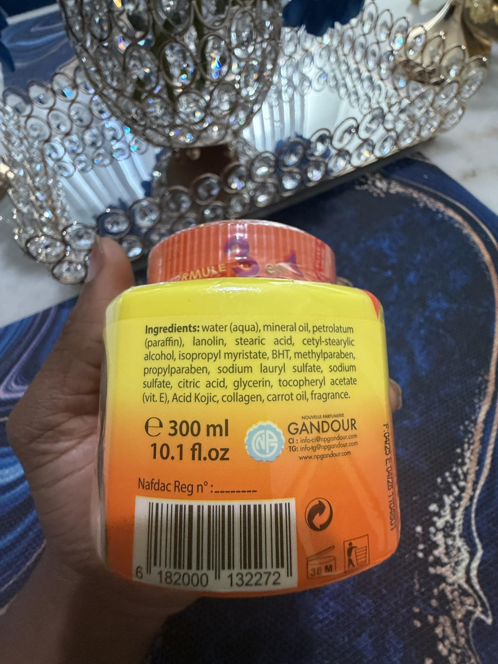 Natural Glow Carrot Cream 300ml /10.1oz Daily Hydration with oil Carrot Extract – Face and Body Care Moisturizer