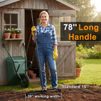 G GREENLY-AG 30" Heavy Duty Lawn Leveling Rake, 6.5FT Soil Leveler Tool