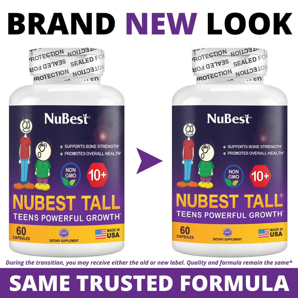 NuBest Tall 10+ - Advanced Bone Strength Formula - Supports Immunity, Healthy Development & Optimal Wellness - for Children (10+) & Teens Who Drink Milk Daily - Pack 2 | 2 Months Supply