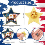 Yinkin 48 Pcs 4th of July Label Pins 250th Anniversary Enamel Pins Bulk American Patriotic Brooch Memorial Day Gift Independence Day Backpacks Clothes Bags Accessories(American Anniversary)