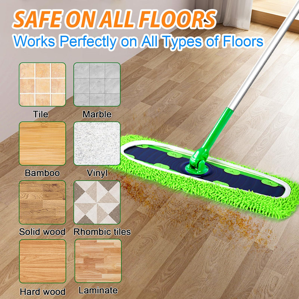 Yicotira Reusable Microfiber Mop Pads for Swiffer XL - 4 Pack XL Dry Sweeping Cloths & Wet Pads Refills - X-Large Heavy Duty Mopping Cloths for Floor Mopping and Sweeping (Mop is Not Included)