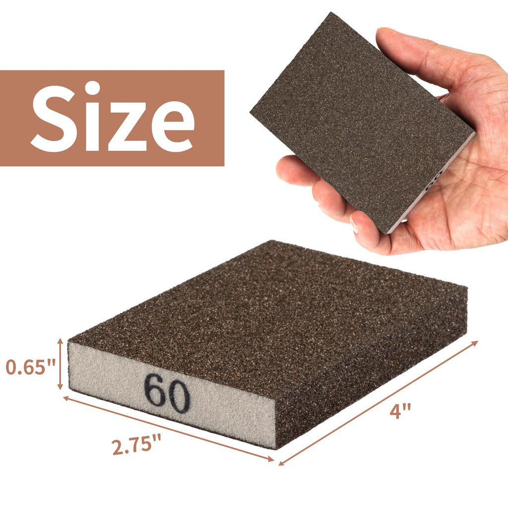8 Pack Sanding Sponge Block, Wet Dry Sandpaper Sand Paper for Drywall Wood