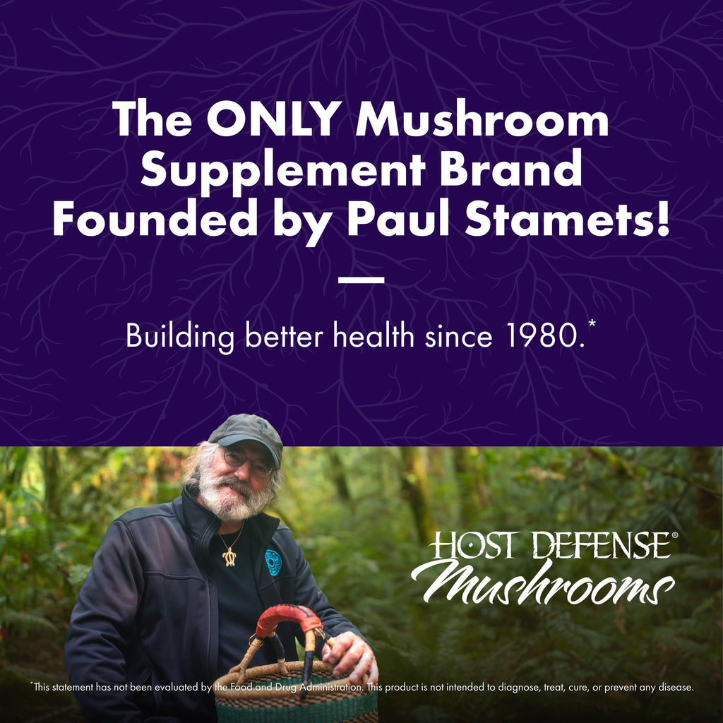 Host Defense Stamets 7 Mushroom Powder - 7 Species Blend - Mushroom Supplement for Immune Support with Royal Sun Blazei, Cordyceps, Reishi, Maitake, Lion's Mane, Chaga & Mesima - 3.5 oz (66 Servings)*