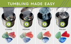 Polly Plastics Rock Tumbler Tumbling Media Grit Kit & Plastic Filler Pellets