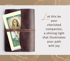 St Dymphna Bracelet - Saint Dymphna Prayer Card, The Lord's Prayer Card - Stretchable Round Saint Dymphna Bracelet with Purple and Amethyst Beads - St.Dymphna Bracelet and Cards Set of 3 Items