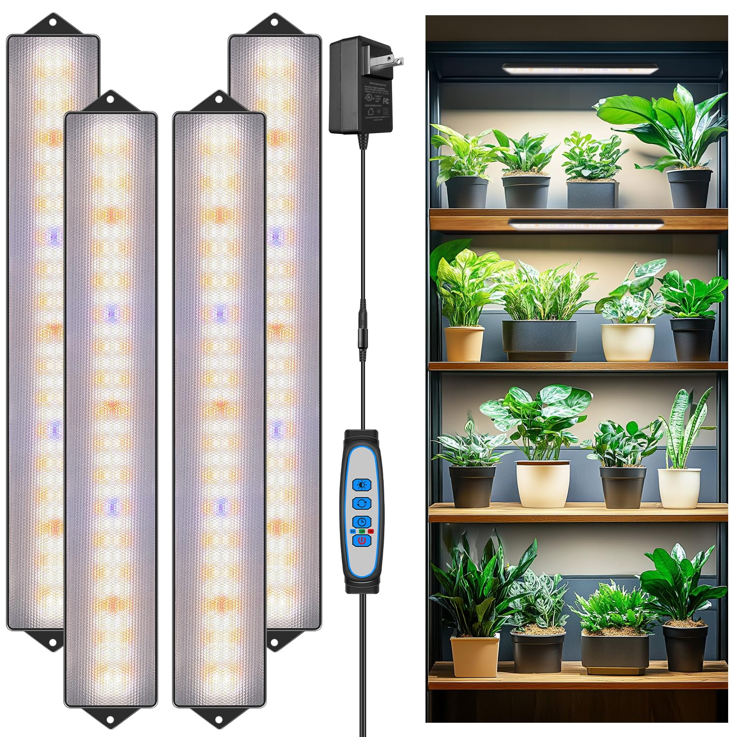 Wolezek 14in Grow Light Strip for Indoor Plants, Full Spectrum