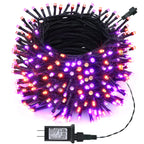 Toodour Orange & Purple Halloween Light, 131ft 350 LED Plug in String Light