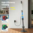 Hushlight Spa Vacuum for Hot Tub, Cordless Pool Vacuum for Above Ground Pool, Lightweight Handheld Pool Cleaner with 2 Brush Heads, Rechargeable Stick Spa Cleaner (Blue)