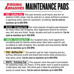 Green Floor Maintenance Pads, Deep Cleaning & Light Stripping, 20", 5-Pack