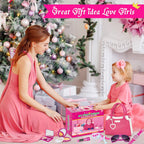 Officygnet Play Purse for Little Girl, Pretend Princess Play Girls Toys for 3 4 5 6 7 8 Year Old, Toddler Purse with Accessories, Kids Toy Purse Birthday for Girls Ages 3-5 4-5 6-8