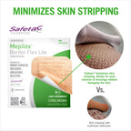 Mepilex Border Flex Lite 4 x 4 in (10 x 10 cm) Hospital Quality Dressings