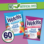 Welch's Fruit Snacks, Mixed Fruit & Berries 'N Cherries, 0.8 oz, 60 Ct