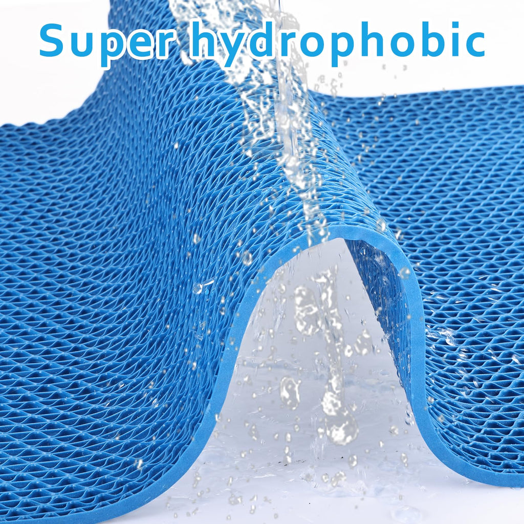 16in x 10Ft Drainage Non Slip Flooring Mats Swimming Pool Bathroom Anti-Fatigue Rubber Matting Heavy Duty Commercial Anti Slip Floor Mats for Garage Restaurant Sauna SPA, 15.7inch x 118inch