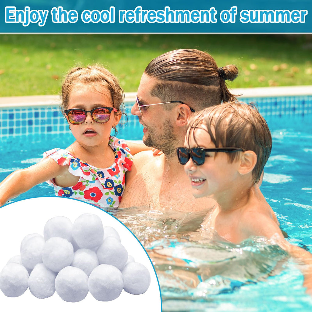 ZeeDix 1.6 lbs Pool Filter Balls for Sand Filter Pump, New Upgrade Efficient Swimming Pool Filter Sand Alternative(Equals 50 lbs Pool Filter Sand), Reusable Eco-Friendly Fiber Filter Media Balls