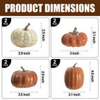 Artgar Pumpkin Decor, 8 PCS Halloween Pumpkin