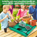 Hanaoyo Reusable Seed Starter Tray with 72 Soft Silicone Cells, 6 Pack Seed Starter Kit with Repotting Mat, Humidity Dome and High Lid, Germination Trays for Indoor Greenhouse Seed Starter