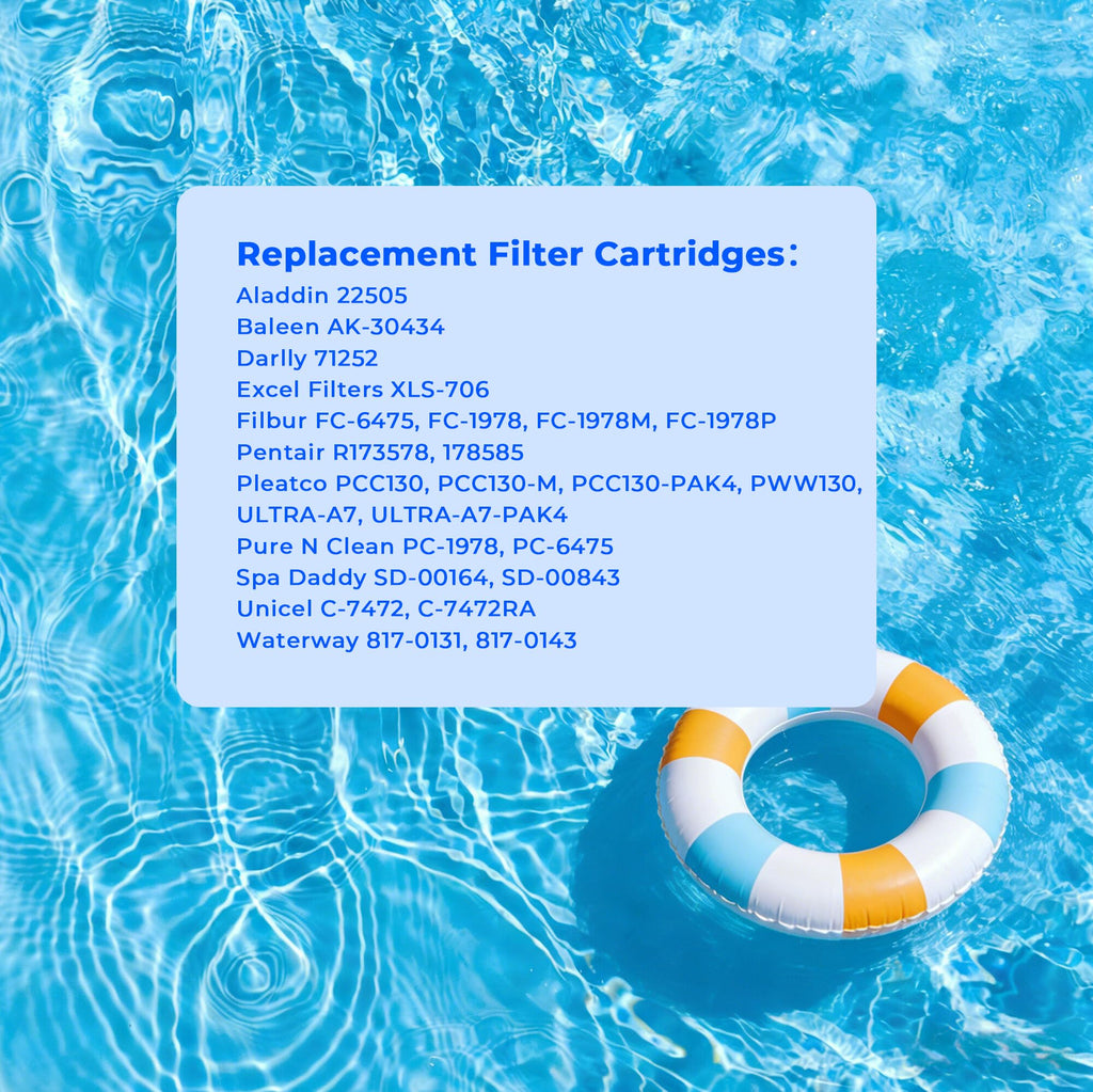 AQUIVEX CCP520 Pool Filter Cartridges 4 Pack, Compatible with Pentair Clean & Clear Plus 520, 160332, R173578, 178585, Pleatco PCC130, PCC130-PAK4, Filbur FC-1978, Unicel C-7472, Waterway 817-0131