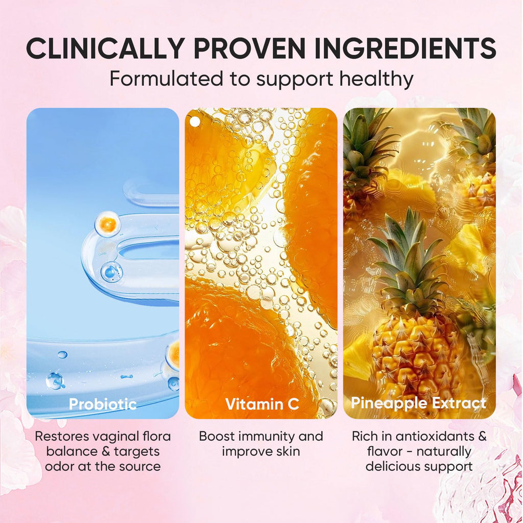 FITactic Nuora Feminine Balance Gummies for Women, PH Balance, Healthy Odor, Flora and Immune Support, Vaginal Health Support, Vegan Hawaiian Pineapple, 60 Count (1)