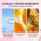 FITactic Nuora Feminine Balance Gummies for Women, PH Balance, Healthy Odor, Flora and Immune Support, Vaginal Health Support, Vegan Hawaiian Pineapple, 60 Count (1)