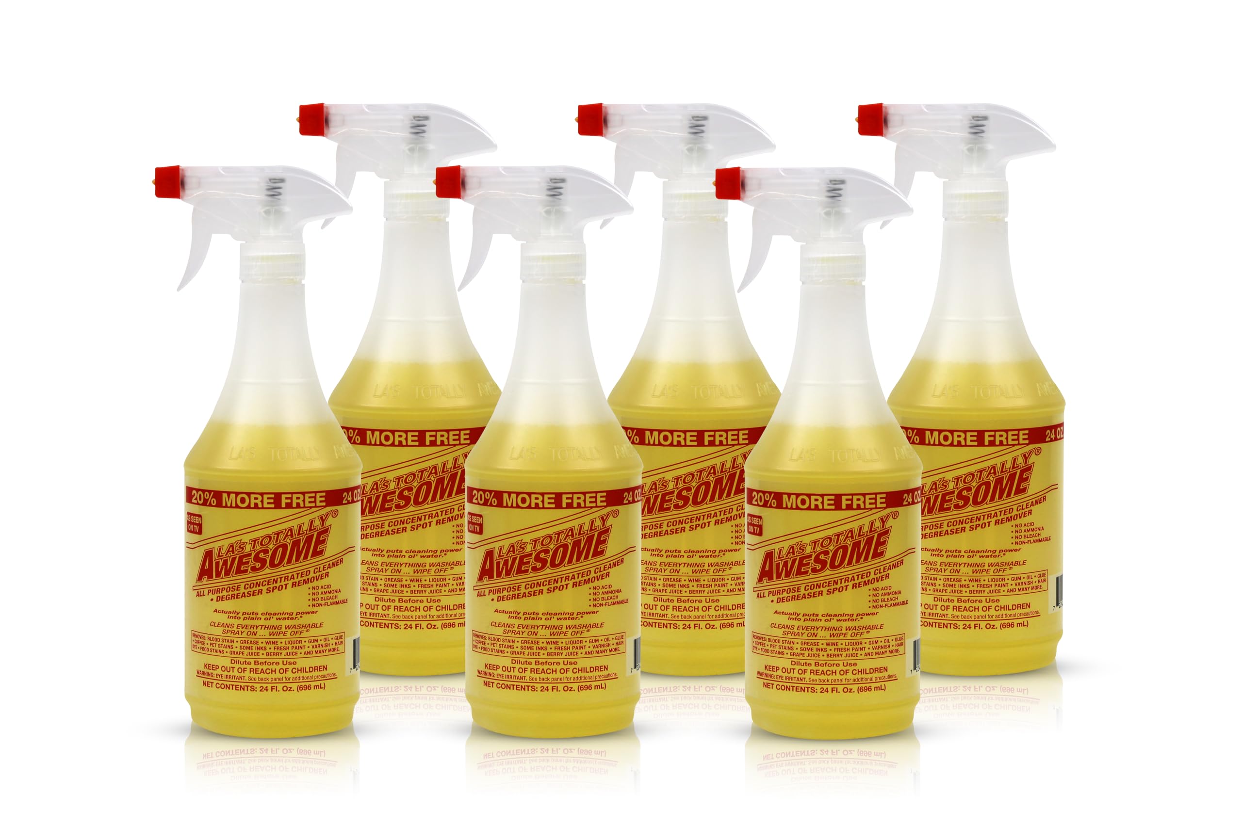 La's Totally Awesome All Purpose Cleaner Spray – 24oz (Pack of 6) Heavy Duty Multi-Surface Degreaser & Stain Remover – Ready-to-Use Cleaning Spray for Kitchen, Bathroom, Floors, Auto & More