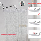 NearMoon Rain Shower Head, Ultra-Thin Design-Pressure Boosting, Awesome Some Experience, High Flow Stainless Steel Rainfall Head (16 Inch, Chrome Finish)