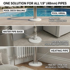 Pool Escutcheon Plates/Pool Ladder Cover Plate/Pool Trim Rings Fits for 1.9" Inner Within Diameter Tubing Pool Handrail&Pool Handrail Covers for Inground Pools/Other Water Pipes etc (6)