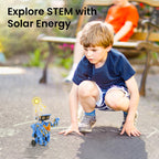 Sillbird Solar Building Robot Kit STEM Gift for Boys Aged 8-13, DIY Science Educational Toys for Kids Teens Birthday, 12-in-1 Solar or Battery Powered Robotic Set with 197 Pieces