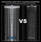 High Pressure Rain Shower Head: Upgrade Shower Heads with Handheld Spray Combo with Fixed Showerhead and 10 Sprays Handheld Shower Head, Detachable Shower head Built-in Magnetic Docking and Power Jets