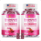 Magnesium Glycinate Plus Gummies 860mg, Sugar-Free, Non-GMO, Gluten-Free, Magnesium Gummies for Adults & Kids, Sleep, Relaxation & Focus, Magnesium Supplement for Women, Mixed Berry Flavor, 120 Count