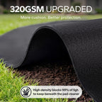 POOLHACKER 12 ft Pool Liner Pad, [2026 New Pool Pad 9.4 oz/yd² Heavy-Duty] Round Pool Liner Pad for Above Ground Swimming Pools, Prevents Punctures, Effortless to Install, Eco-Friendly Padding