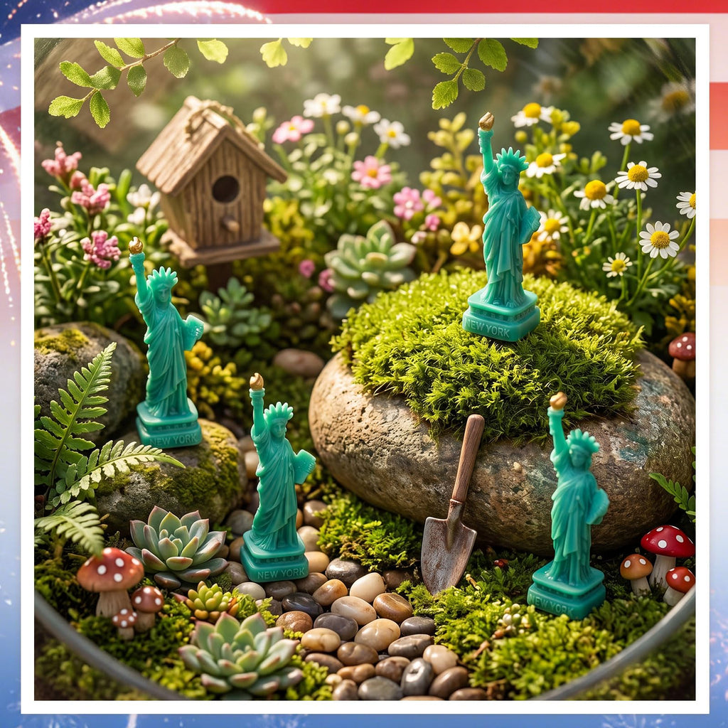 Geelin 50pcs Mini Statue of Liberty Figurines 2 Inch Resin Statue of Liberty Decoration Tiny Little Small New York Souvenir Gift New York Figurine Replica for 4th of July 250th Anniversary Cake Topper
