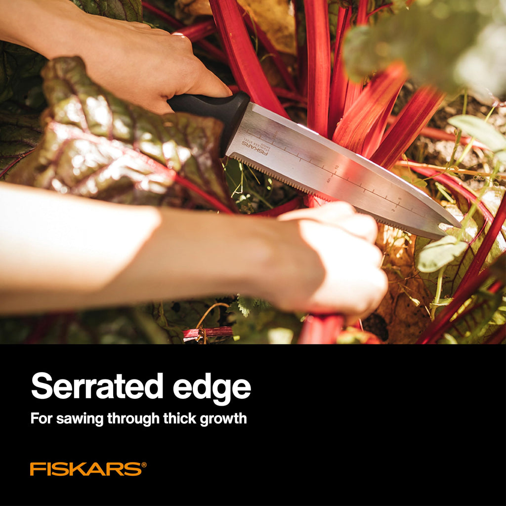 Fiskars Hori Hori Garden Knife with Sheath, Heavy Duty Gardening Hand Tool