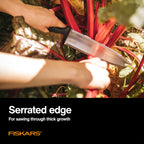 Fiskars Hori Hori Garden Knife with Sheath, Heavy Duty Gardening Hand Tool