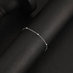 Carffordo 925 Sterling Silver Bracelets for Women, 3mm Bead Link Bracelet