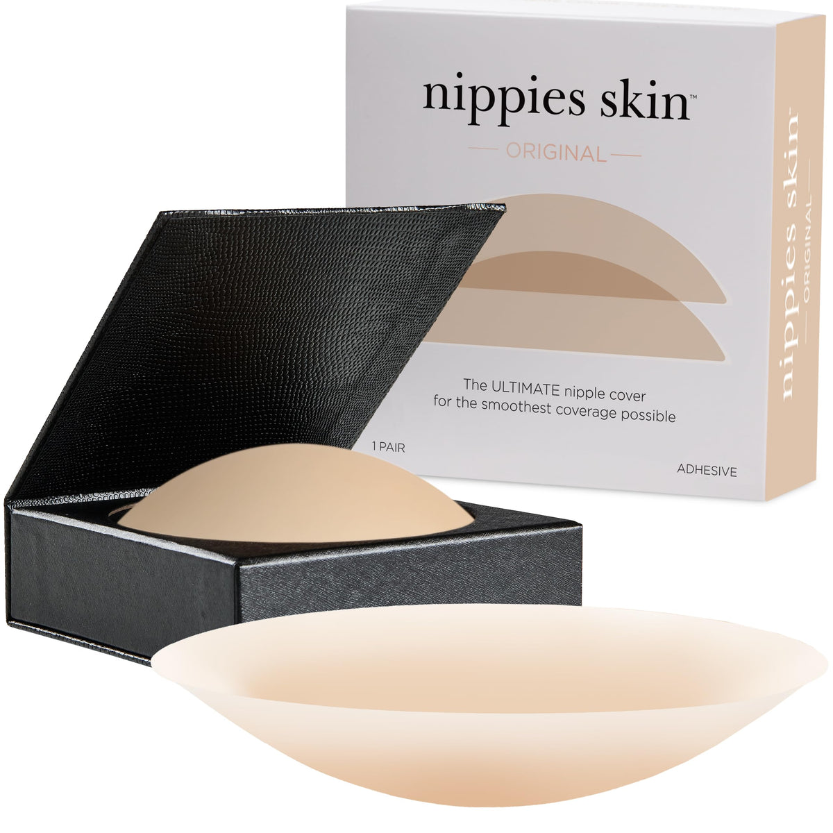 Nippies Reusable Nipple Covers for Women, Skin Safe Adhesive Pasties Crème