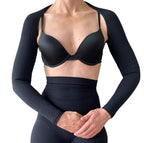 Bioflect® Compression Arm Sleeves Wrap with Bioactive Fibers and Raised Massaging Knit - for Support and Comfort - Black L/XL