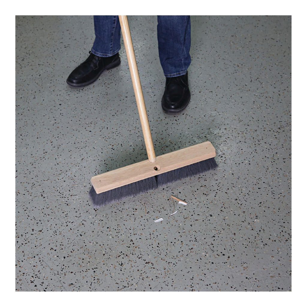 Boardwalk BWK20424 Floor Brush Head, 3" Gray Flagged Polypropylene, 24"