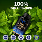L Theanine 400 mg | L-Theanine Stress Relief | Extra Strength Supplement | Made in USA | Relaxation, Sleep & Calm Support | For Men & Women | Plant Based, Non-GMO & Gluten-Free | 180 Vegan Capsules