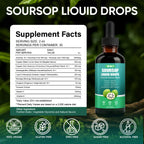 Soursop Drops, 10-in-1 Soursop Liquid Drops with Sea Moss, Moringa, Turmeric, Black Seed Oil, Oregano, Ashwagandha, Immune & Energy Support | Improving Gut Health | Heart Health, Vegan, 2 fl oz (2)