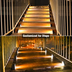VOLISUN Solar Step Lights for Outside, Solar Stair Lights Outdoor Waterproof IP67, LED Outdoor Step Light, 80 Lumen, Deck Light for Outside, Front Porch and Patio(Black,16 Pack)