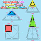 Magnetic Tiles Mini Travel Toddler Set, Magnetic Blocks Building Kids Toys & Games, Montessori Preschool Classroom Must Haves Educational Learning Sensory Toys for 3+ Year Old Boys Girls Birthday Gift