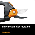 Fiskars PowerGear2 Bypass Pruning Shears, 3/4" Cut Capacity Garden Clippers