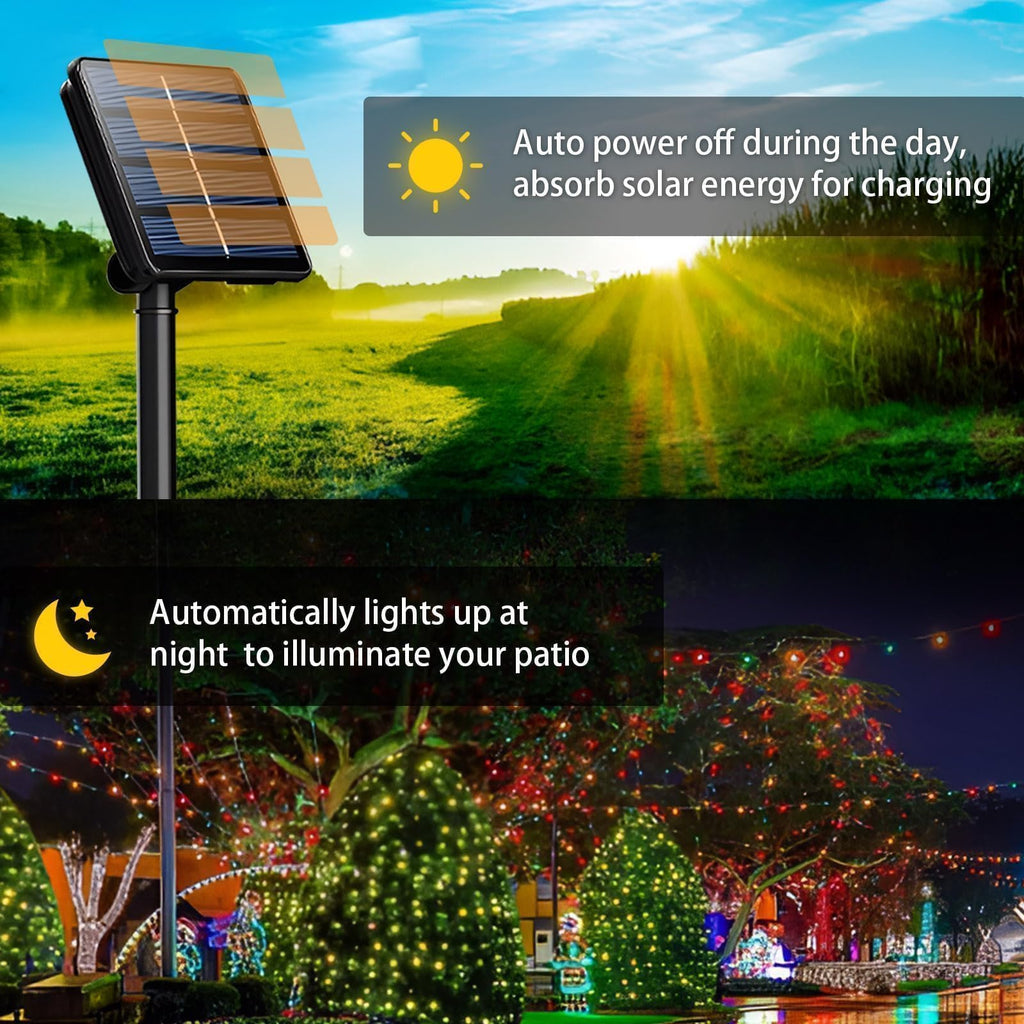 SyouHome Solar String Lights Outdoor, 6 Pack 600 LED Solar Christmas Lights