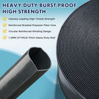 Sepetrel Pool Backwash Hose 1.5 Inch x 100 Feet | Heavy Duty Burst Resistant & Weatherproo Lay Flat Discharge Hose for Pool Sand Filter, Sump Pump, Inground & Above Ground Pools,Includes 2 Clamps