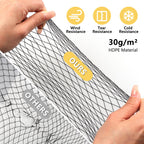 Jvgoo Bird Netting for Garden, 13 x 40 FT Bird Netting for Chicken Coop, Heavy Duty Garden Poultry Net Mesh with Ties and Staples for Fruit Trees Vegetables Against Birds, Deer, Squirrels