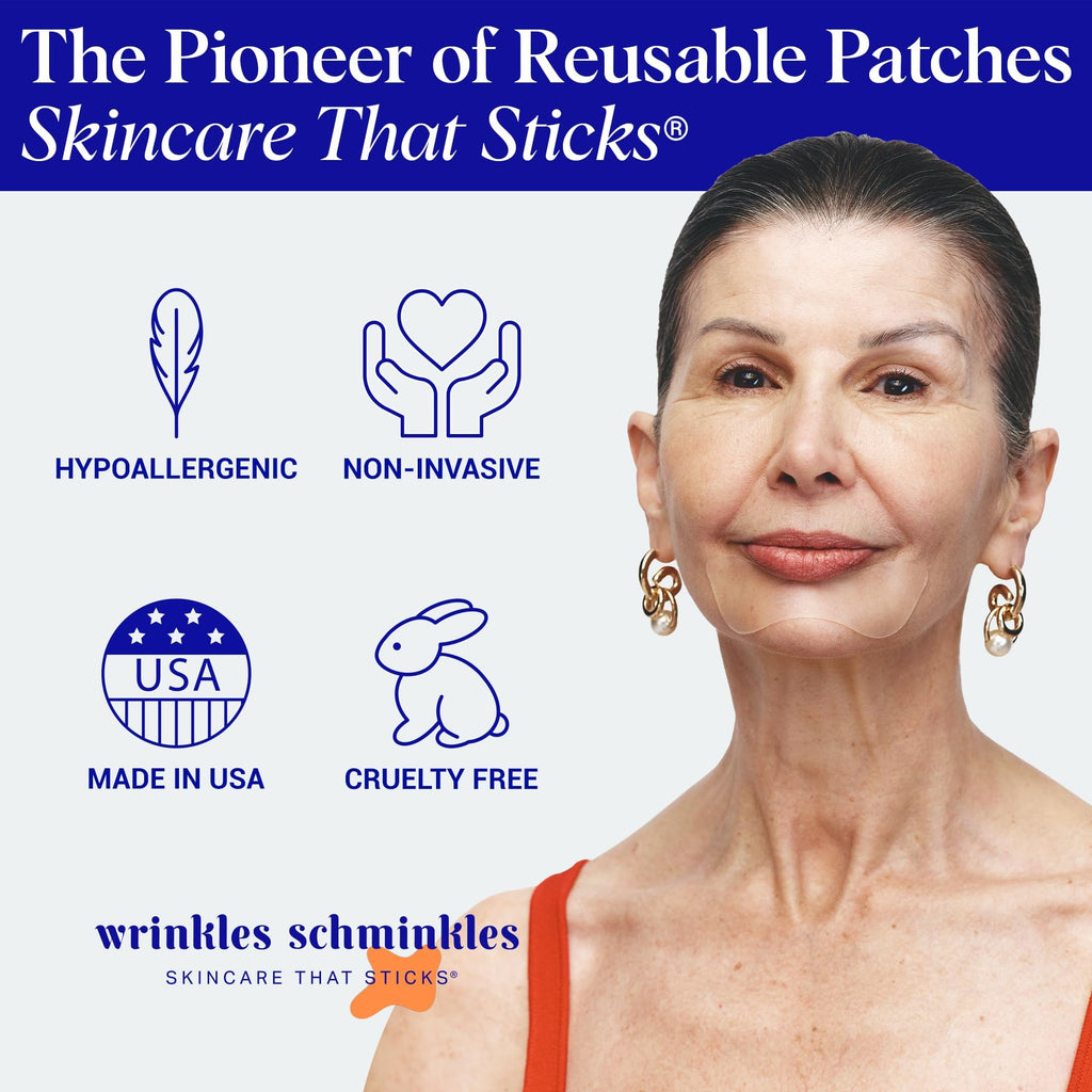 Wrinkles Schminkles Mouth & Lip Wrinkle Patch, 1-Pack, Reusable Hypoallergenic Medical Grad Silicone Smile Line Patches, Anti Wrinkle Sleep Patches for Lip Wrinkle Prevention