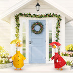 Yeyeplum 2 Set Summer Porch Goose Outfit,Red Yellow,23 Inches,Classic