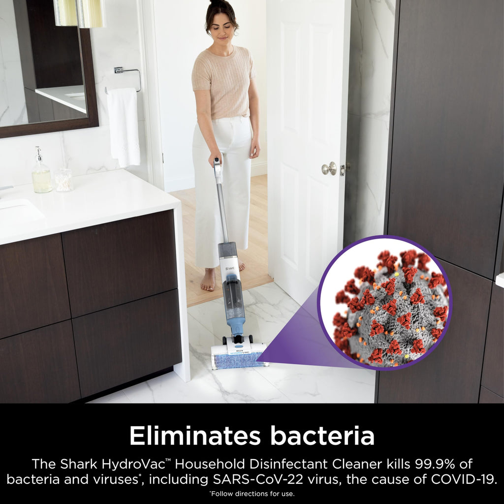 Shark HydroVac Household Disinfectant Cleaner, Kills 99.9% of Bacteria & Viruses, Compatible with Shark HydroVac 3-in-1 Multi-Surface Cleaners on Hardfloor, Stone, Laminate & Tile, Purple, WDCD60