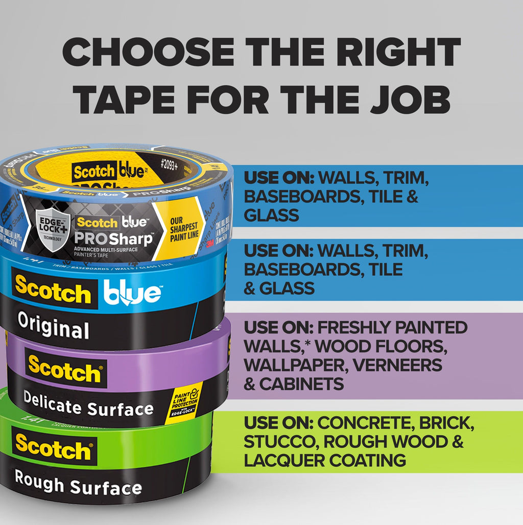 ScotchBlue PROSharp Painter's Tape 1 Inch Wide, 1 Roll